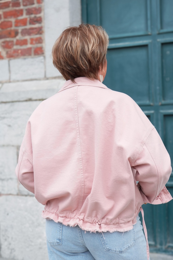 Veste en jeans oversized - Zoé - rose — vue 4
