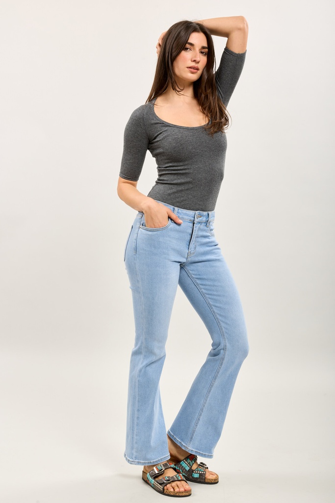 Jeans bootcut flare - Oline - bleu clair — vue 5