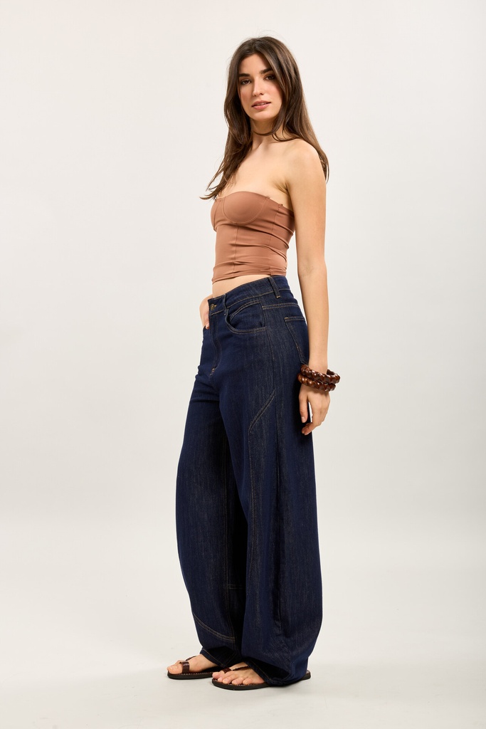 Jeans coupe ballon - Claire - bleu brut — vue 4