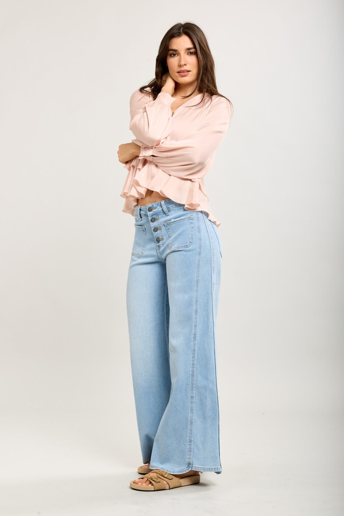 Jeans large - Molly - bleu clair — vue 5