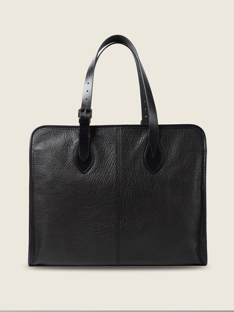 Grand sac cabas en cuir femme - Paul Marius - LeCabas L - Noir — vue 3