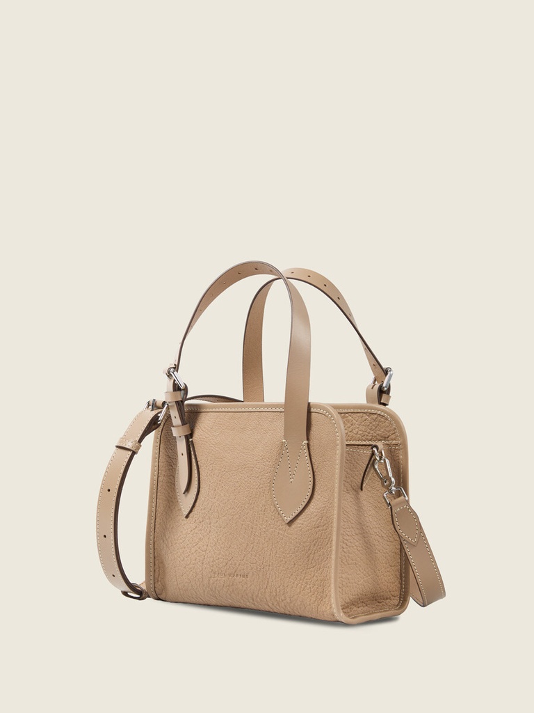 Mini sac cabas en cuir femme - Paul Marius - LeCabas S - Taupe — vue 2