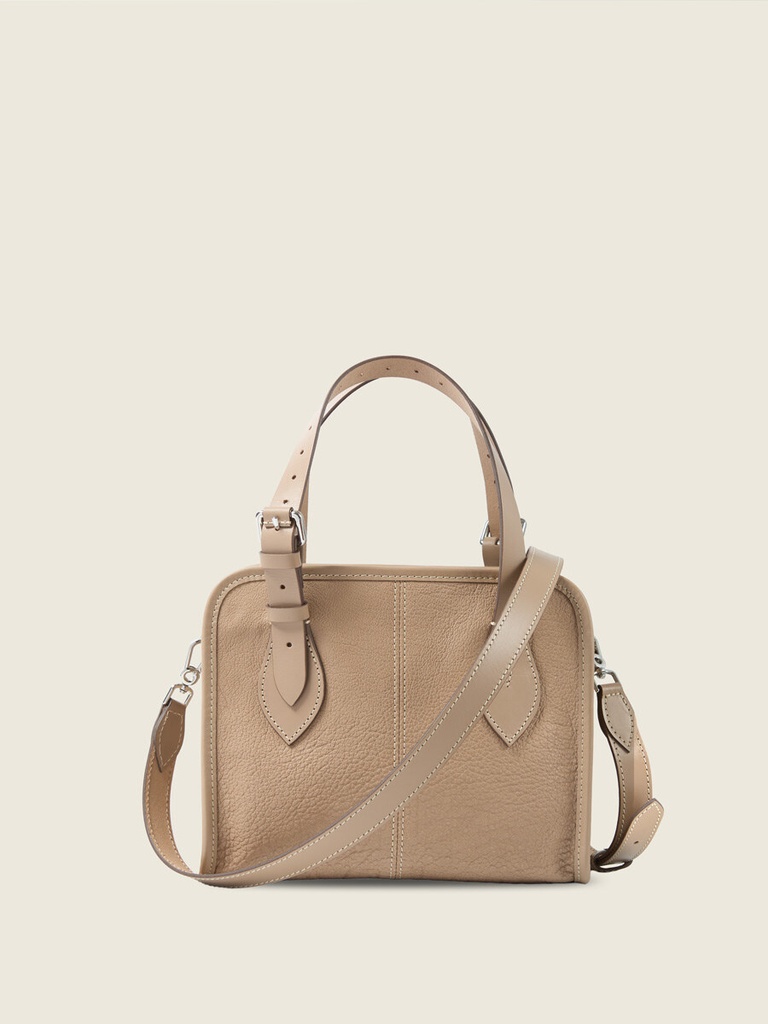 Mini sac cabas en cuir femme - Paul Marius - LeCabas S - Taupe — vue 3