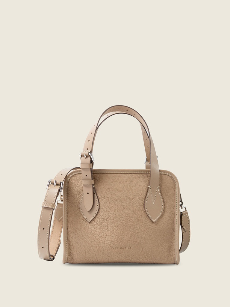 Mini sac cabas en cuir femme - Paul Marius - LeCabas S - Taupe — vue 5