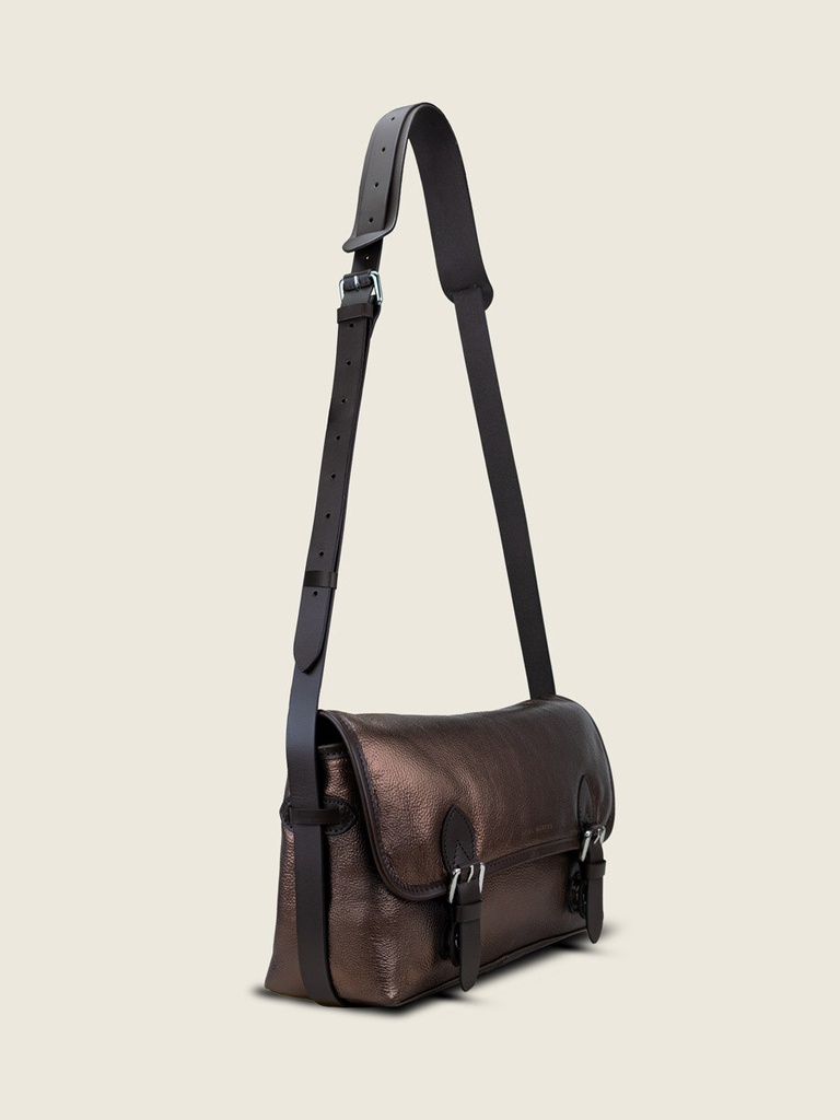 Sac bandoulière en cuir femme - Paul Marius - Loulou - Cuivré — vue 2