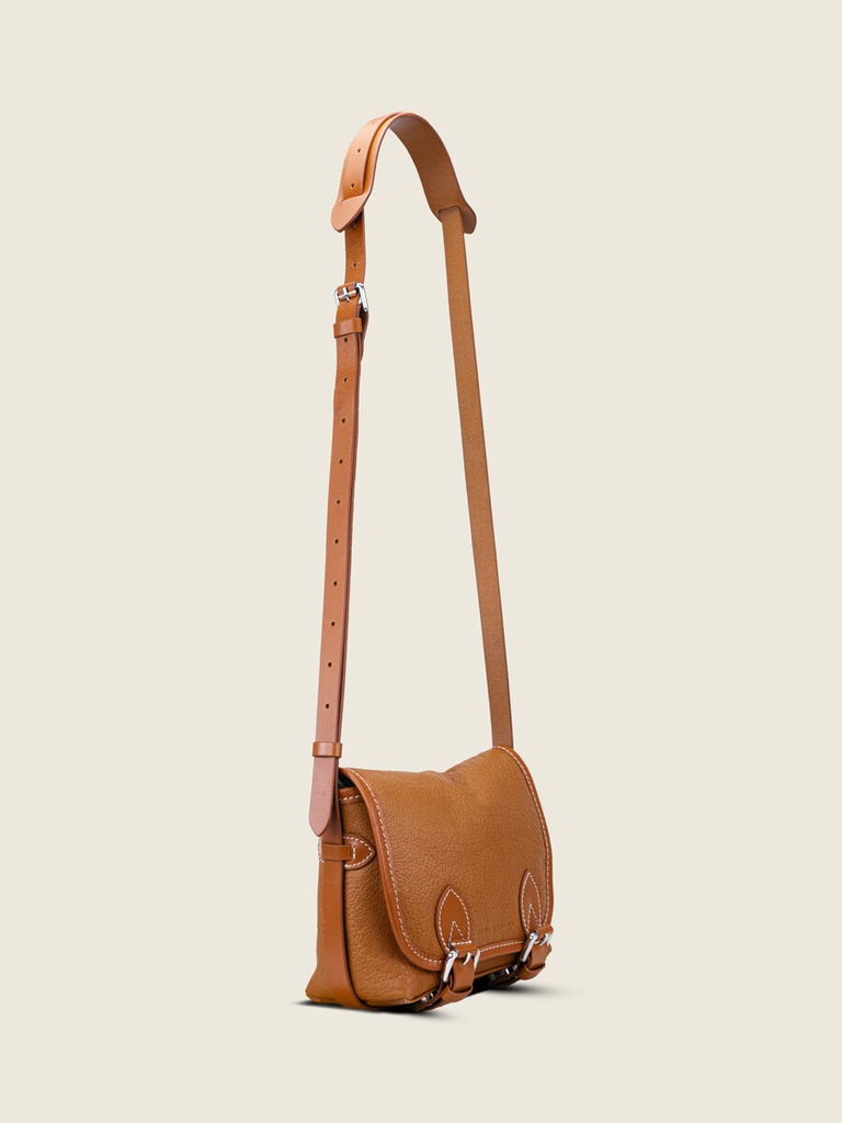 Sac bandoulière en cuir femme - Paul Marius - Loulou S - Naturel — vue 2