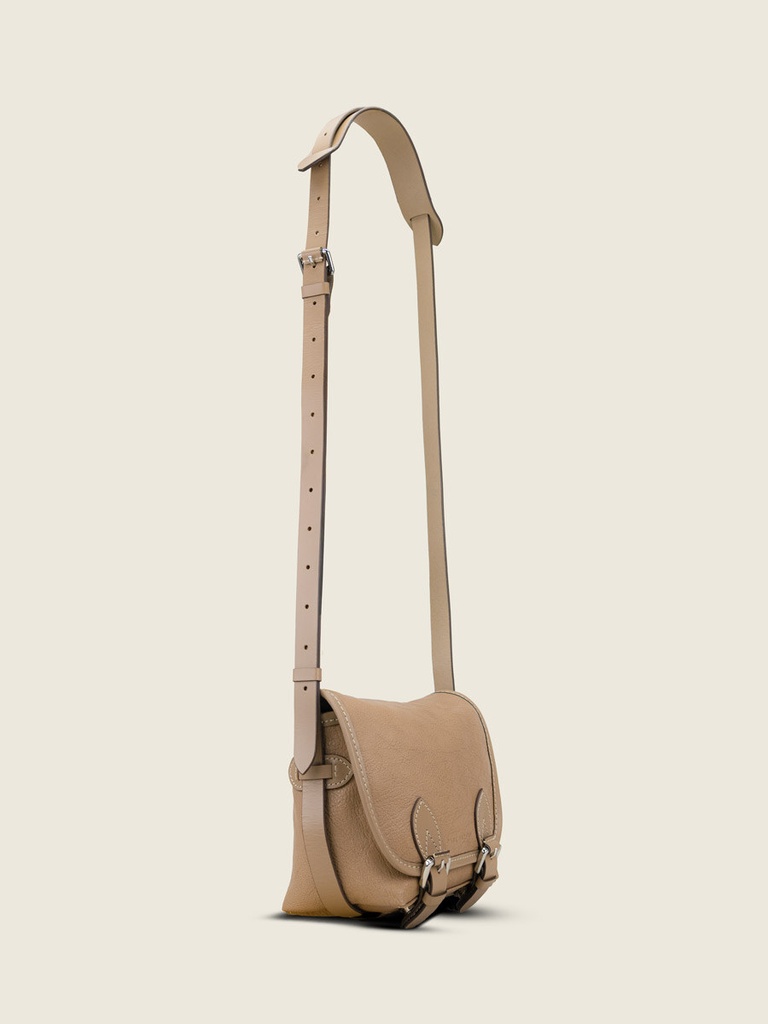 Sac bandoulière en cuir femme - Paul Marius - Loulou S - Taupe — vue 2