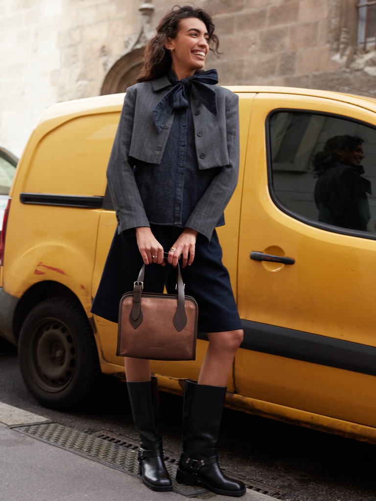 Sac cabas en cuir femme - Paul Marius - LeCabas - Cuivré — vue 2