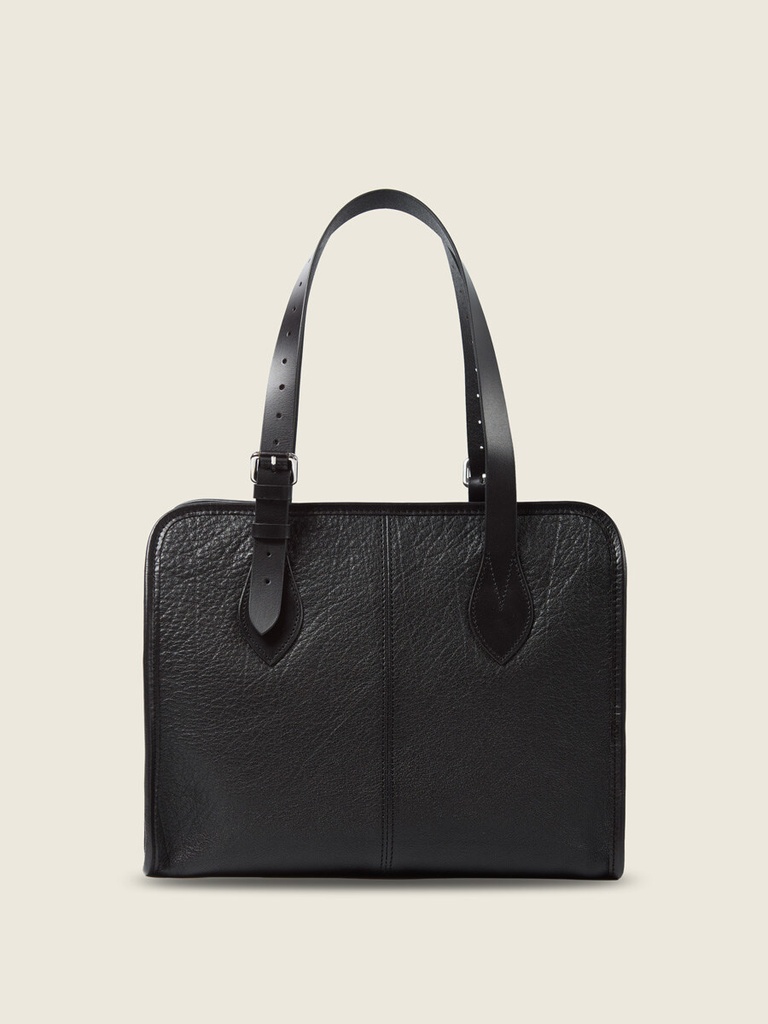 Sac cabas en cuir femme - Paul Marius - LeCabas - Noir — vue 2