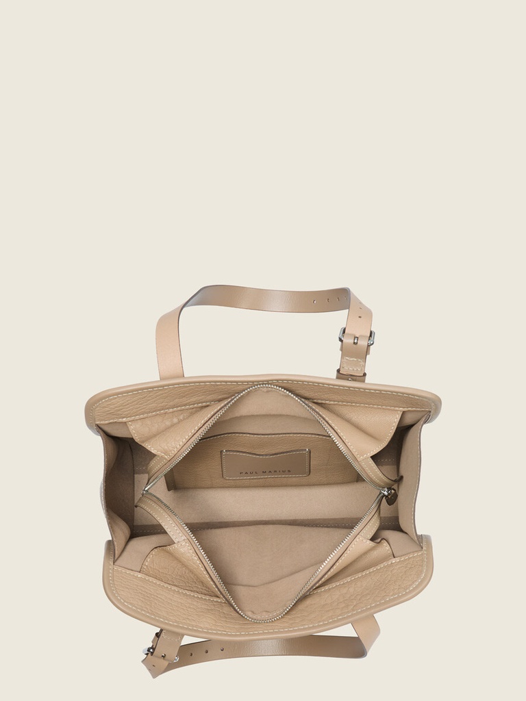 Sac cabas en cuir femme - Paul Marius - LeCabas - Taupe — vue 5