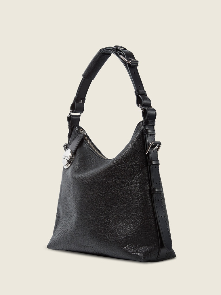 Sac en cuir femme - Paul Marius - Elliott Hobo - Noir — vue 2