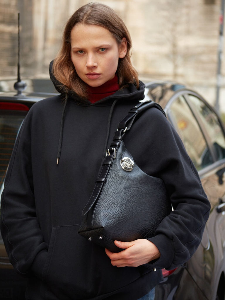Sac en cuir femme - Paul Marius - Elliott Hobo - Noir — vue 7