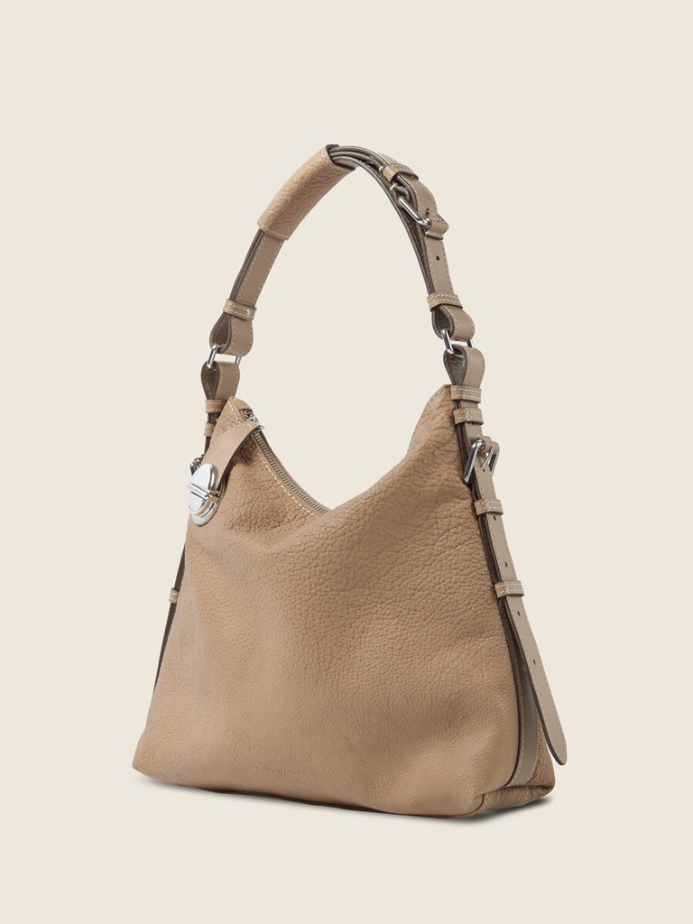 Sac en cuir femme - Paul Marius - Elliott Hobo - Taupe — vue 3