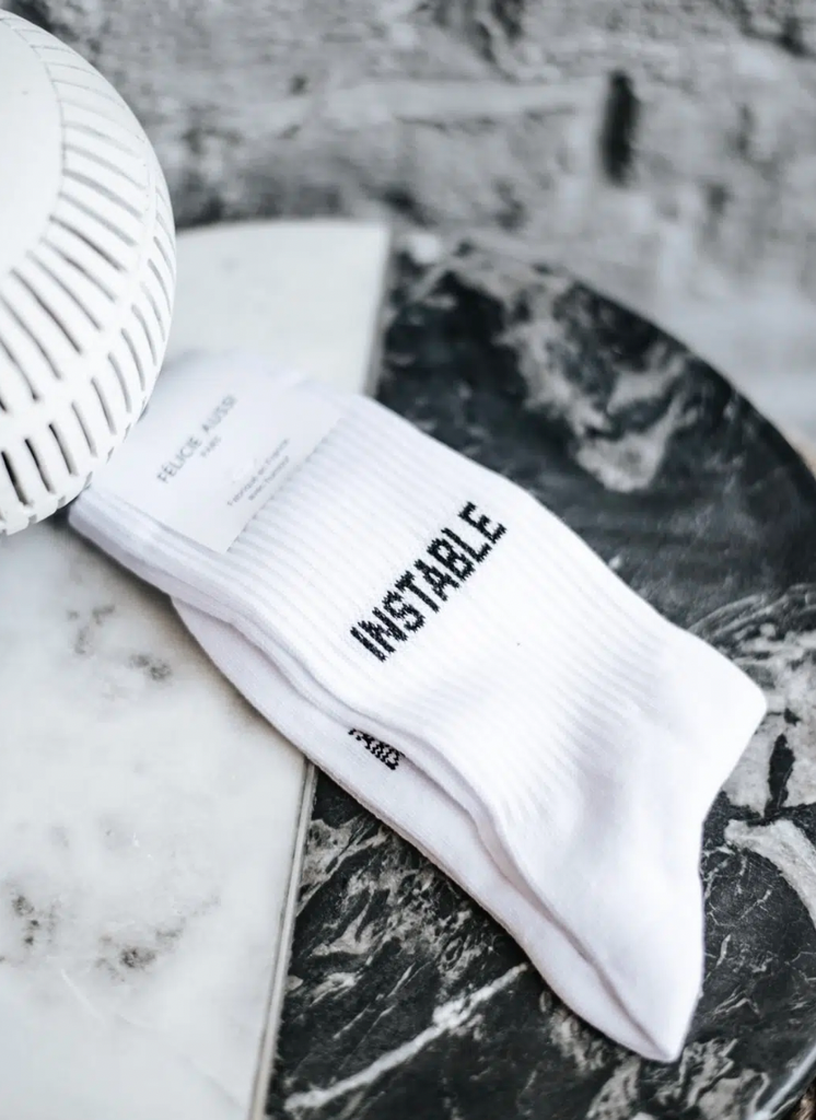 [5CHINSB36] Chaussettes - Félicie Aussi - Instable - Blanc - 36-40