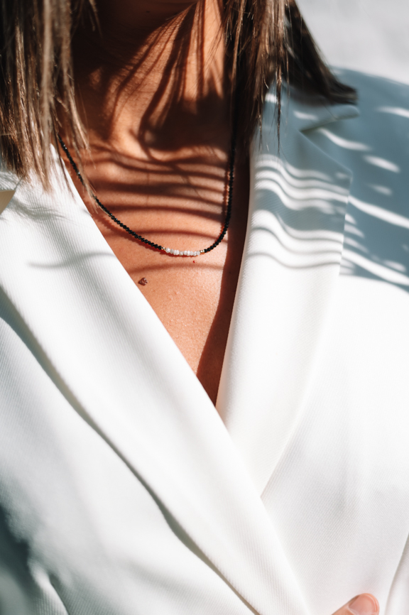Collier de perles en pierres - Le monde est stone - MANI - Onyx