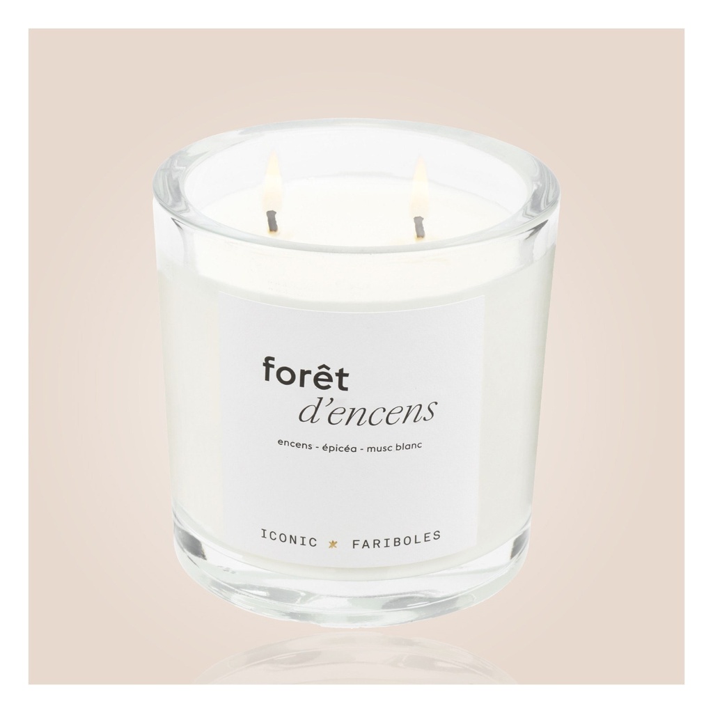 Bougie Iconic FARIBOLES - Forêt d'Encens  320g
