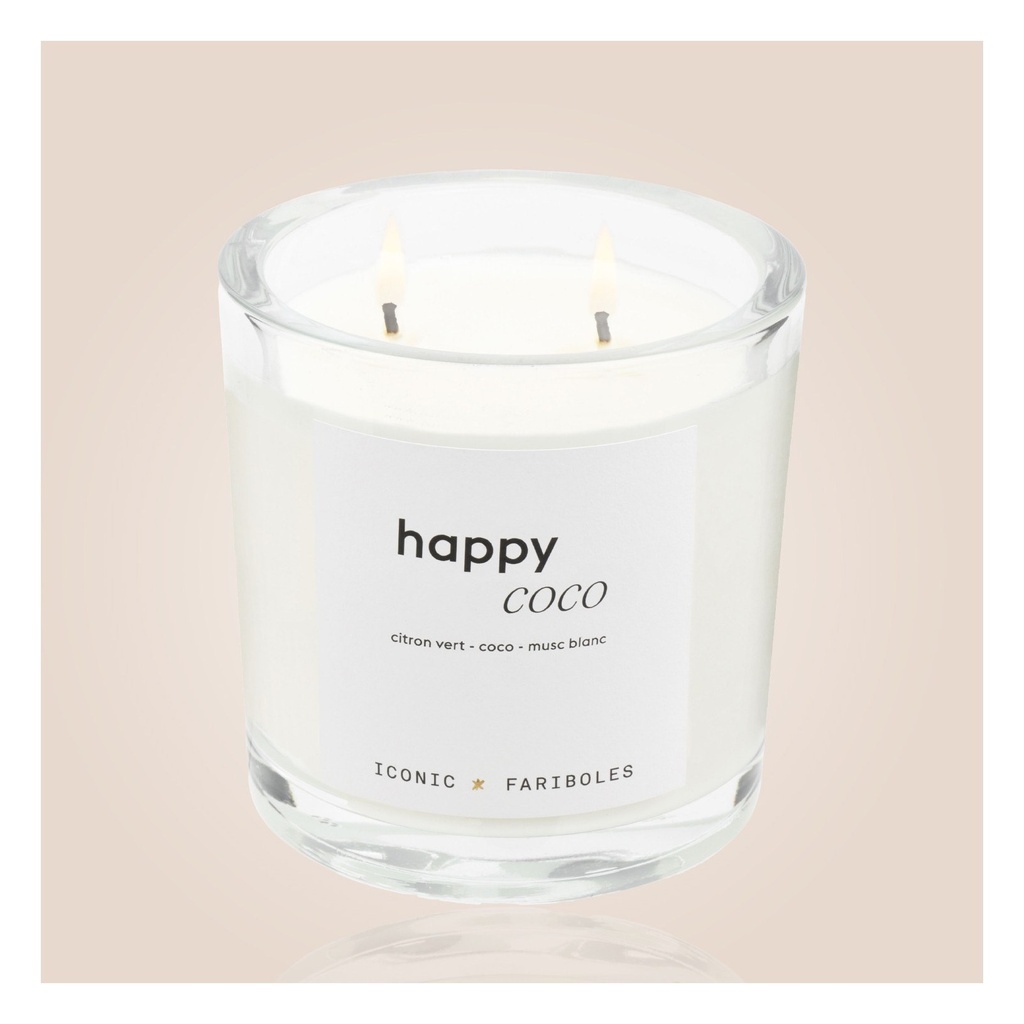 Bougie Iconic FARIBOLES - Happy Coco  320g