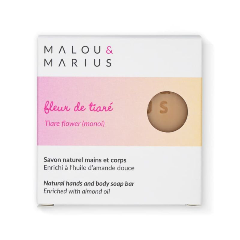 [SAVON-FL-TIARE] Savon Nourrissant et Apaisant - Malou & marius - Visage et corps - Fleur de Tiaré