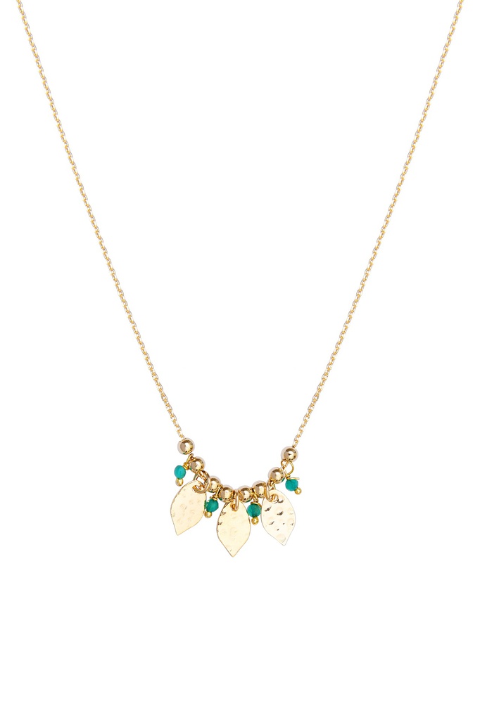 [BX05-PRUNE-PO] Collier - Plaqué Or - By 164 - Prune