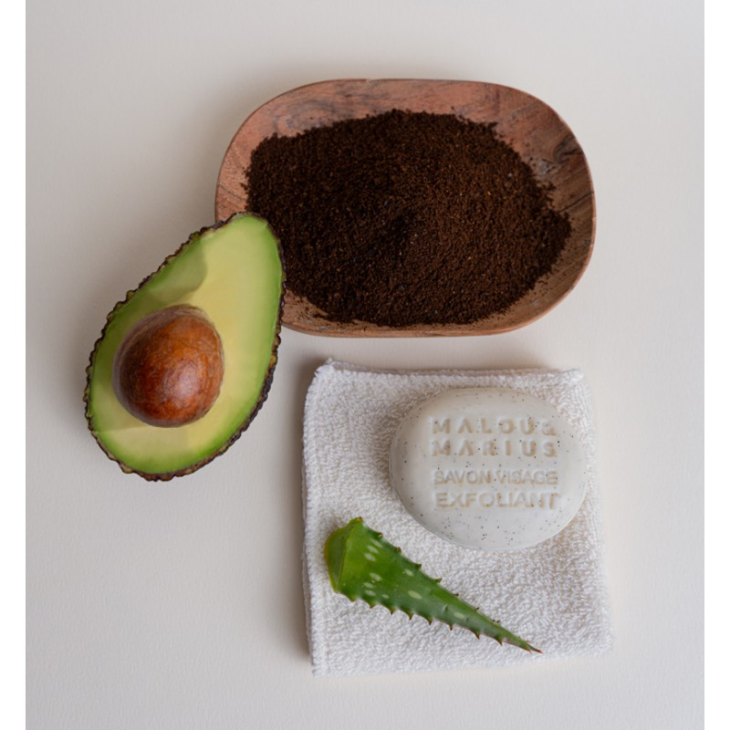 Malou & Marius - Exfoliant doux - Poudre coco huile d'avocat aloé vera