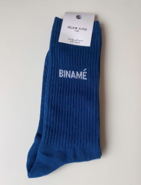 [5CHBINB40] Chaussettes - Félicie Aussi - Biname - Bleu - 40/45