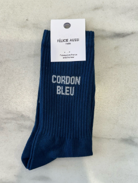 [5CHCBBES36] Chaussettes - Félicie Aussi - Cordon Bleu - Bleu - 36/40