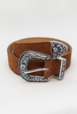 Ceinture en cuir avec boucle - Florence - Camel