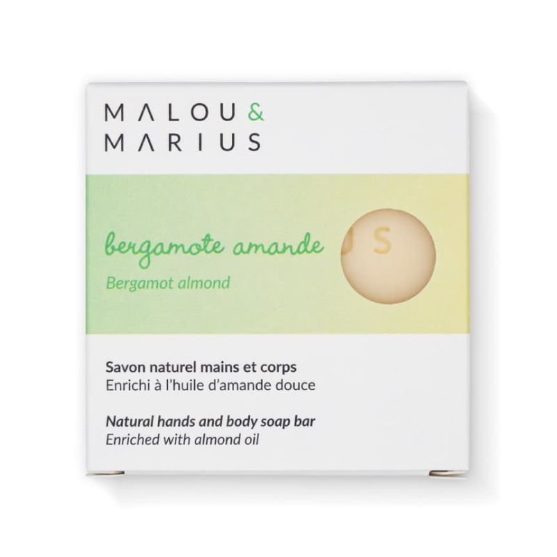 [0054S] savon Bergamote Amande 100gr Malou & Marius