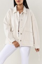 Veste en jeans oversized - Zoé - crême