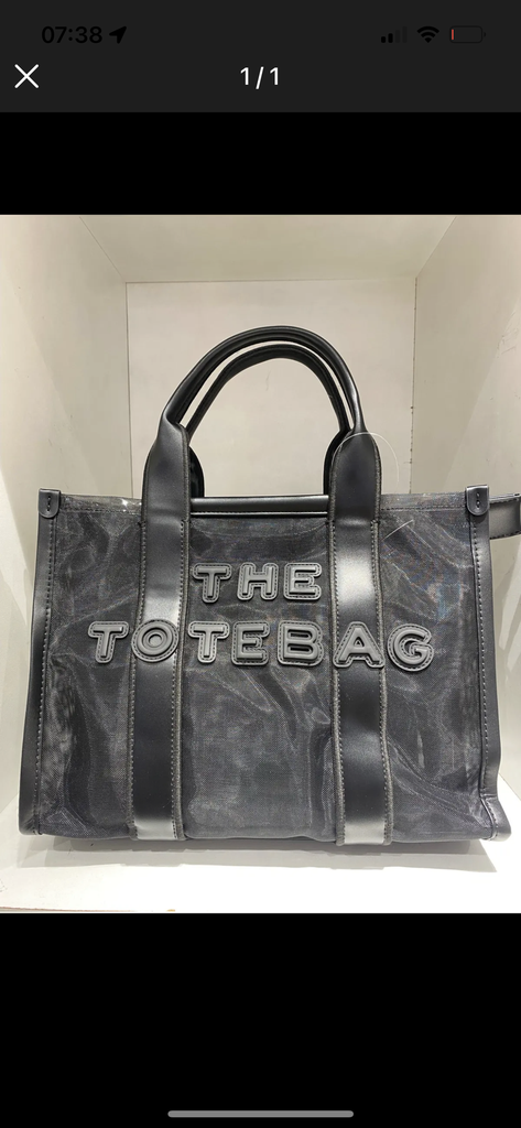 Sac cabas bi-matière - The Tote Bag - noir