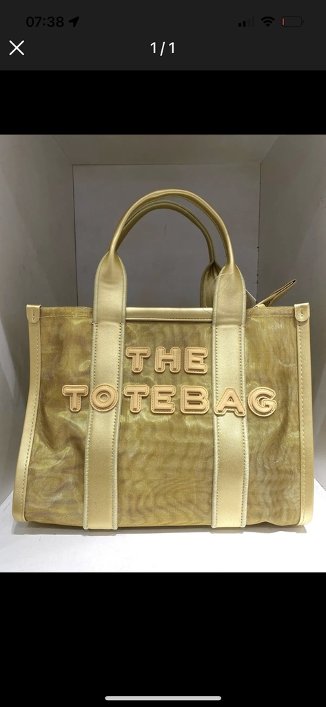 Sac cabas bi-matière - The Tote Bag - doré