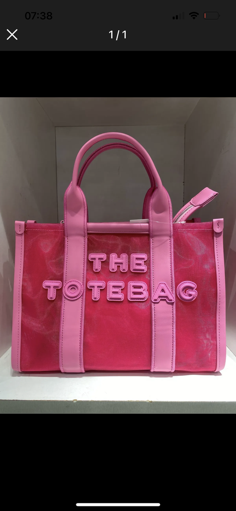 [24B_6124-2M2-Rose] Sac cabas bi-matière - The Tote Bag - fuschia