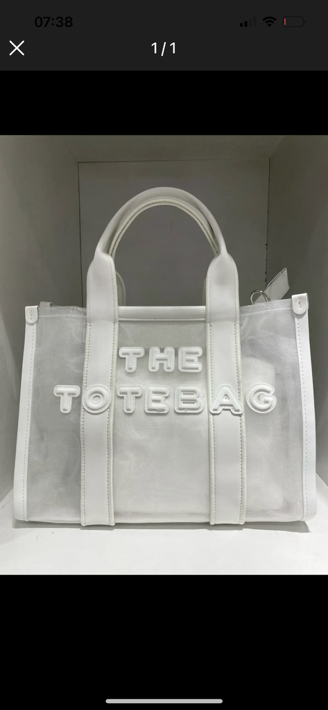 [24B_6124-2M2-blanc] Sac cabas bi-matière - The Tote Bag - blanc