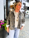Veste en jeans oversized - Zoé - léopard beige