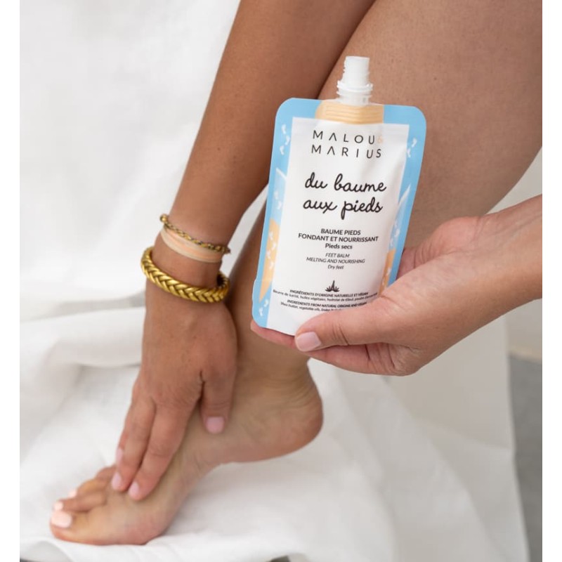 Du baume aux pieds - Malou & Marius - fondant et nourissant menthe poivrée