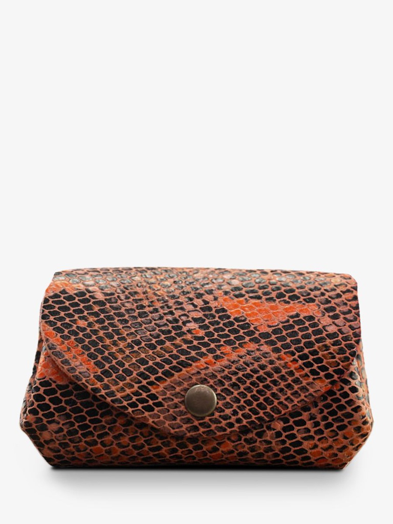 [PM-gustave-python-rose] Porte-monnaie - Paul Marius - Le Gustave - Python rose