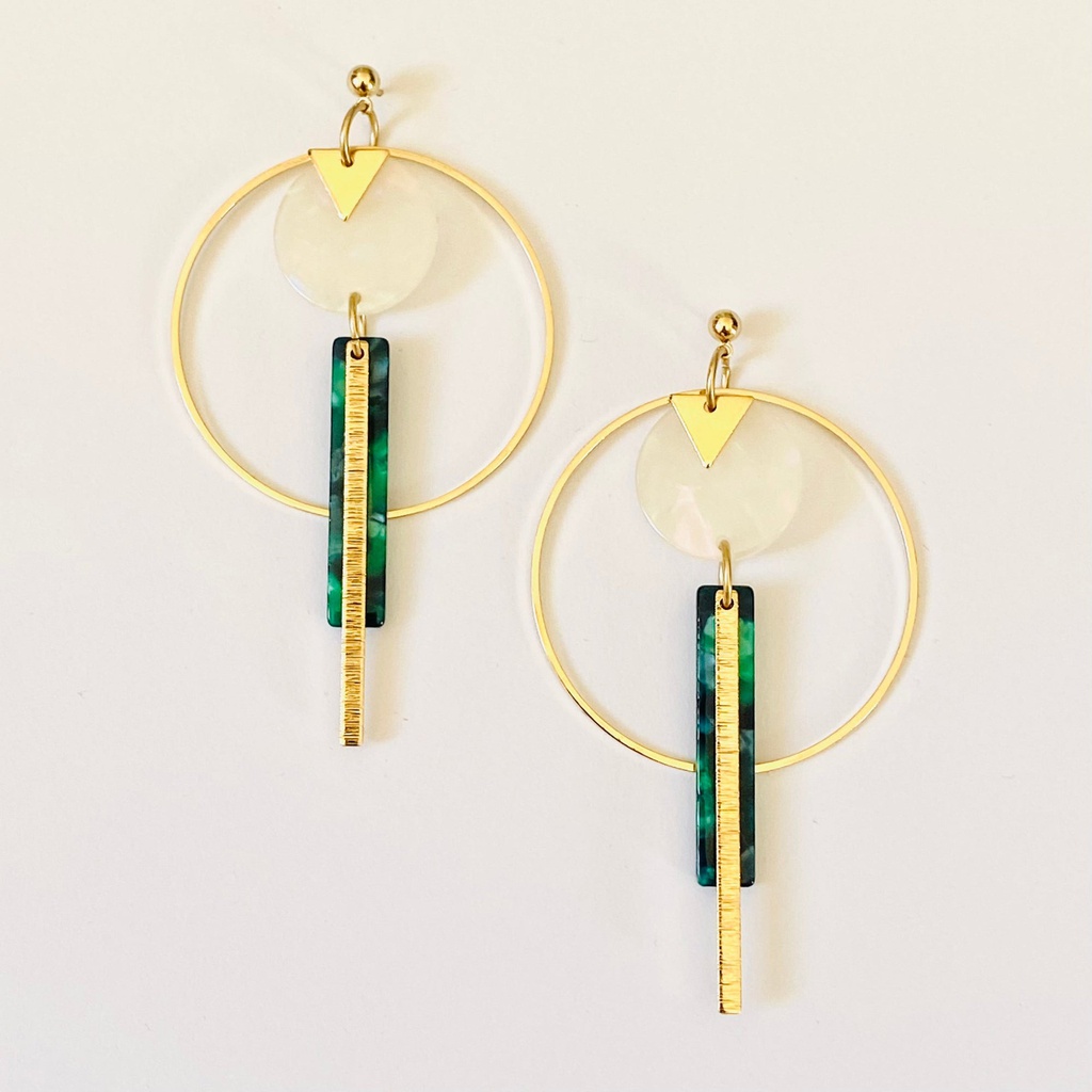 [DP-BB370] Boucles d’oreilles plaqué or - NAO - BB370