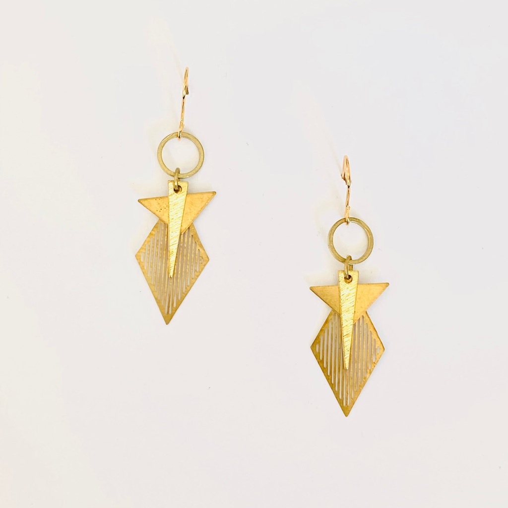 Boucles d’oreilles laiton - NAO - BOL873