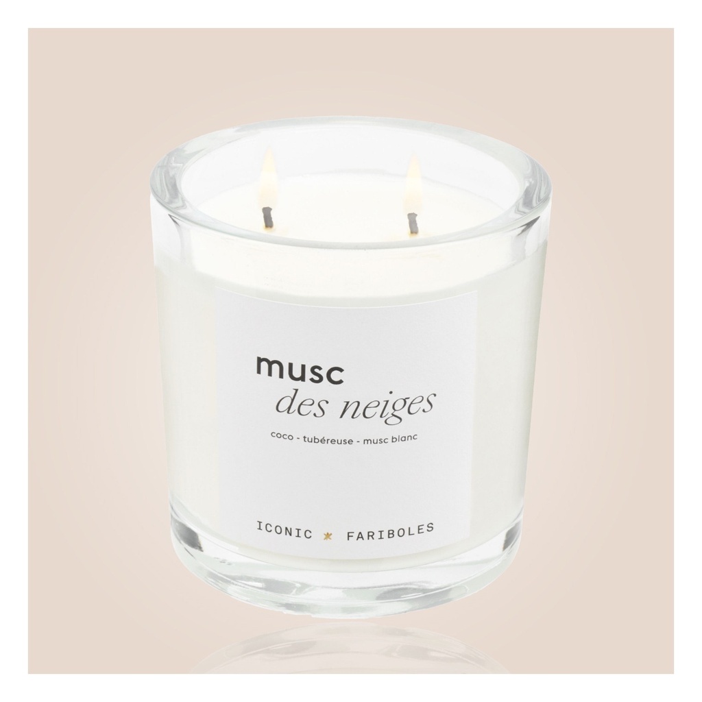Bougie Iconic FARIBOLES - Musc des neiges 320g