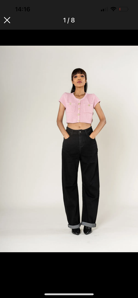 [YY307-noir-36] Jean Barrel - Bella - Noir délavé (36)