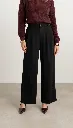Pantalon de tailleur fluide avec plis plats - Pina - Noir