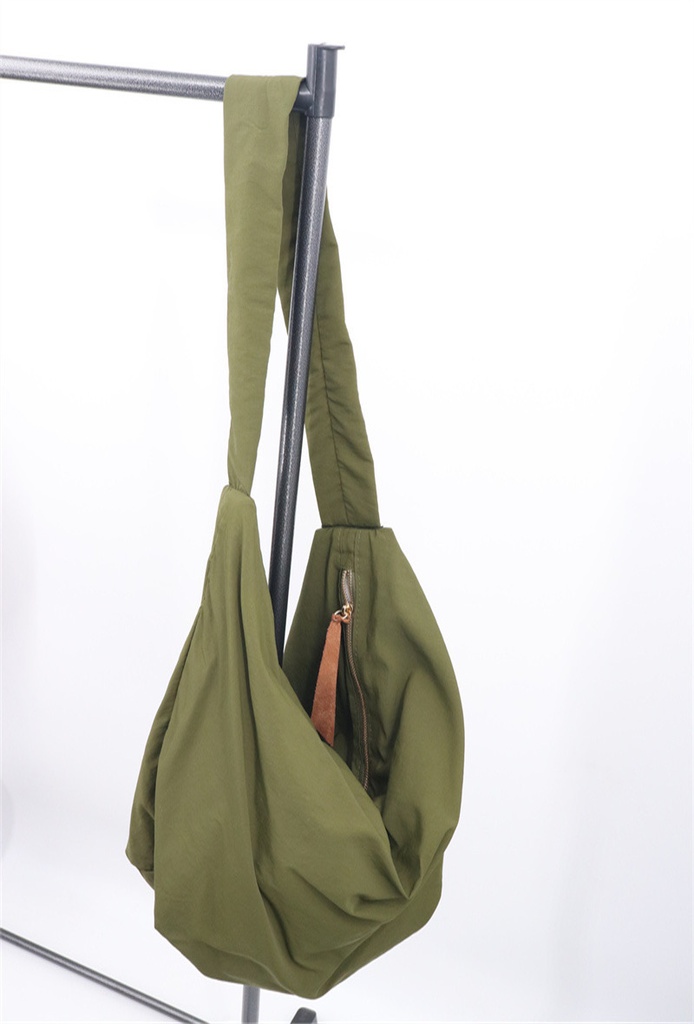 [4170001-kaki] Sac en toile uni - Blandine - kaki