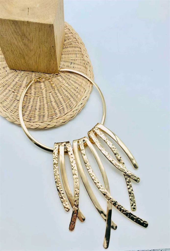 [CL-ZS147-or] Collier XXL - Manie - doré