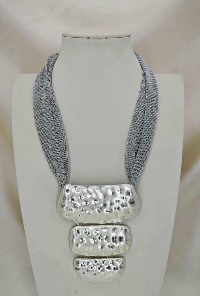 [CL-2900026-ag] Collier XXL - Lyz - argenté