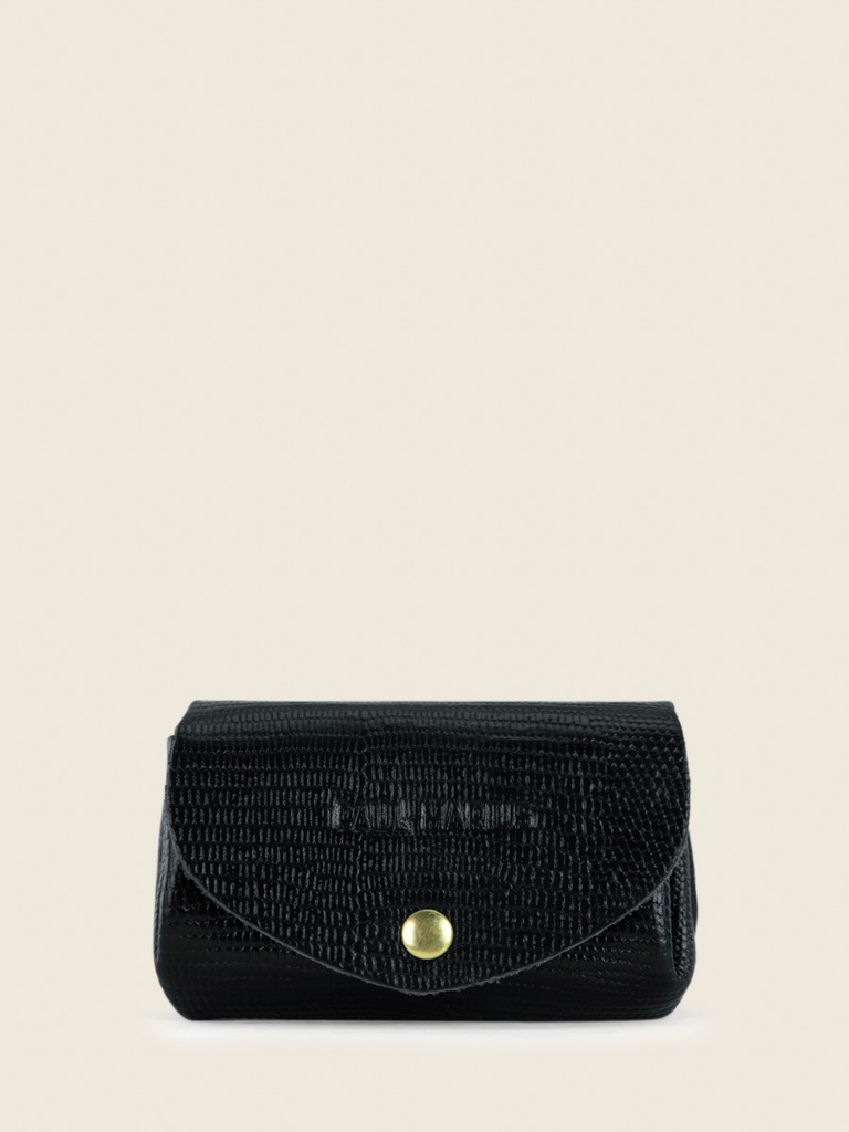 [PM-gustave-1960-noirdejais] PORTE-MONNAIE CUIR NOIR - Paul Marius - LeGustave 1960 - Noir de Jais