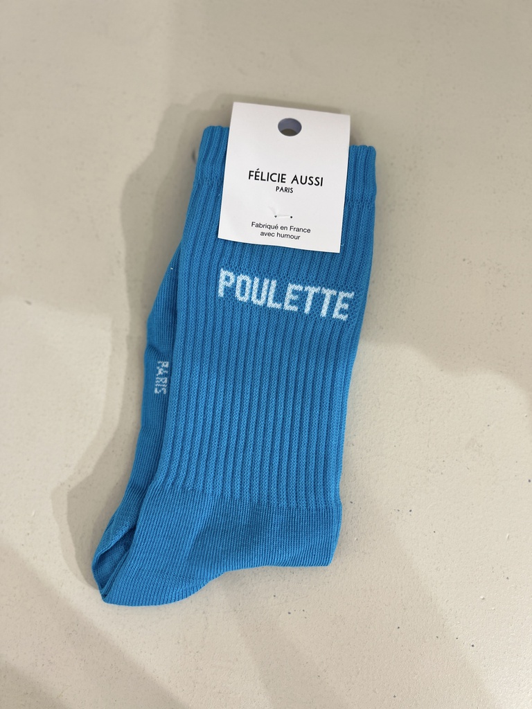 Chaussettes - Félicie Aussi - POULETTE turquoise 36/40