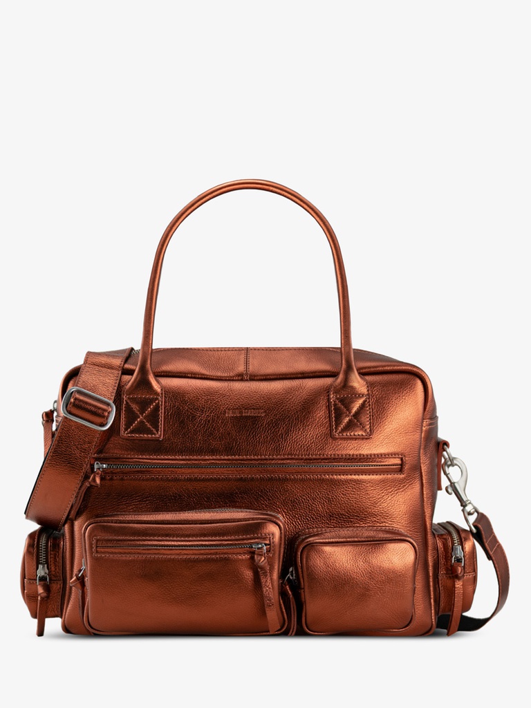 [PM-dandy90-ginger] Sac à main en cuir - Paul Marius - Le Dandy 90'S - Ginger