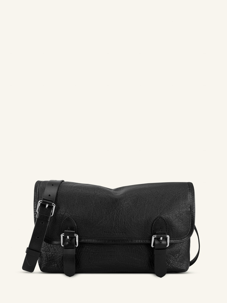 [PM-loulou-noir] Sac bandoulière en cuir femme - Paul Marius - Loulou - Noir