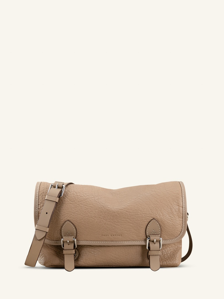 Sac bandoulière en cuir femme - Paul Marius - Loulou - Taupe