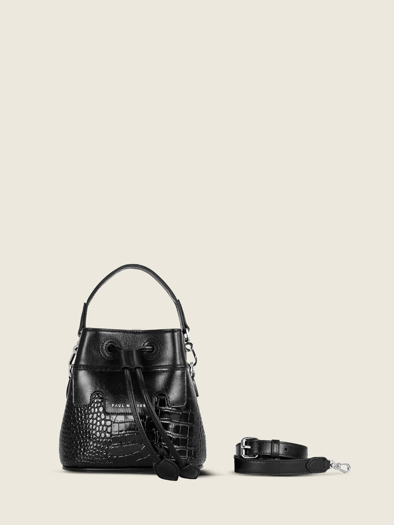 [PM-capucinexs-vernisnoir] Sac à main en cuir - Paul Marius - Capucine XS - Vernis noir